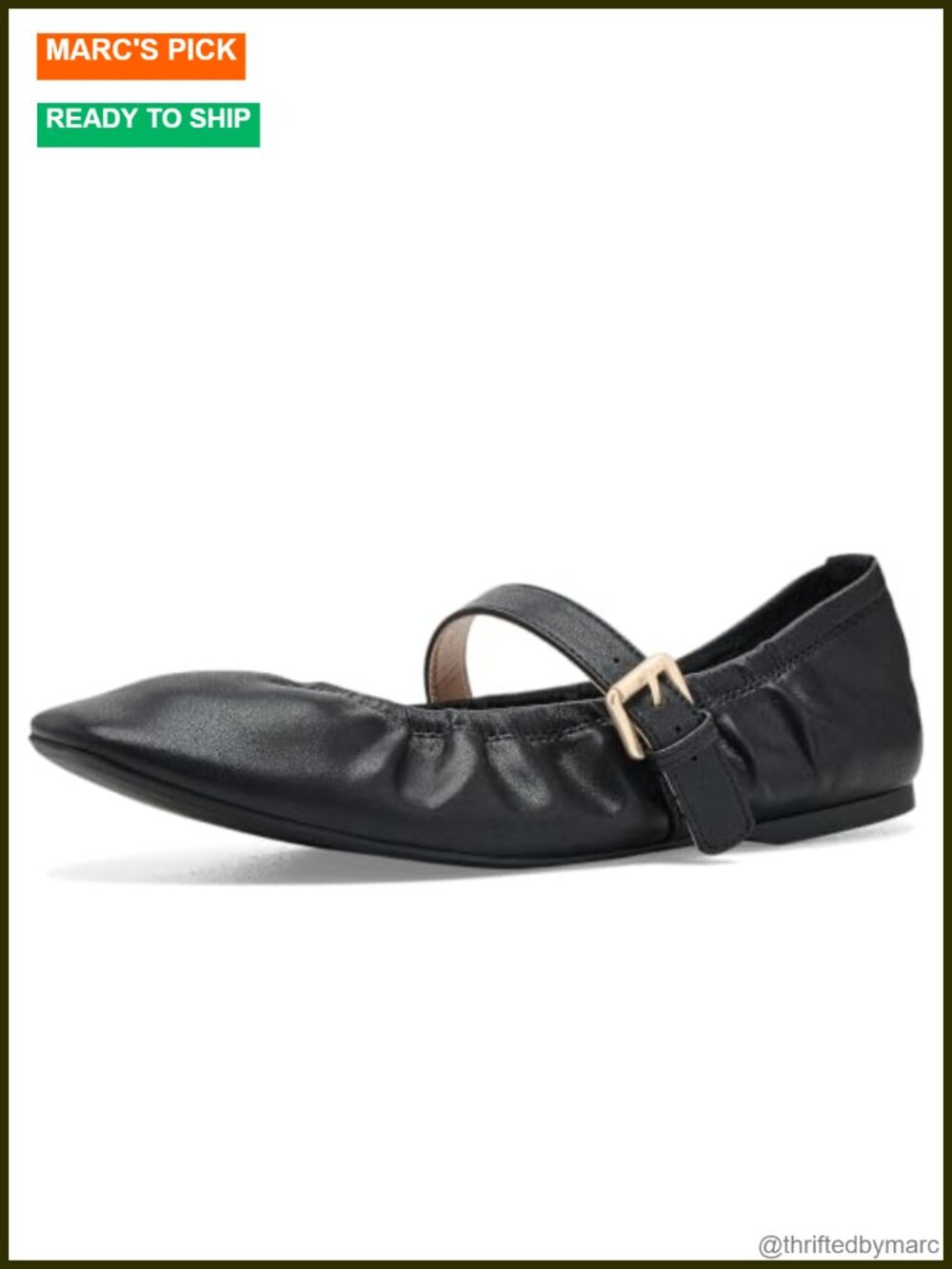 Ballet Flat, Pull-On Mary-Jane PU Comfort Casual Shoe